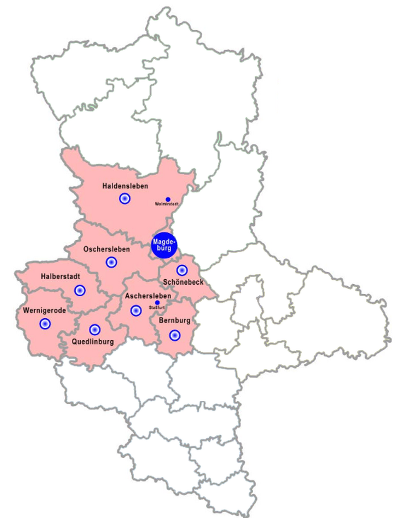 Karte des Landgerichtsbezirks